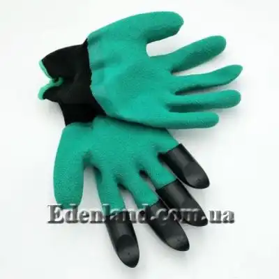 Изображение Водонепроницаемые садовые перчатки с пластиковыми когтями.