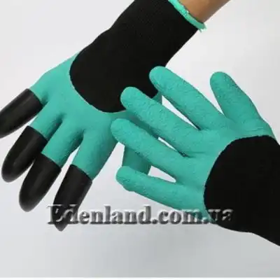 Изображение Водонепроницаемые садовые перчатки с пластиковыми когтями.