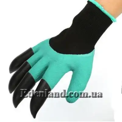 Изображение Водонепроницаемые садовые перчатки с пластиковыми когтями.